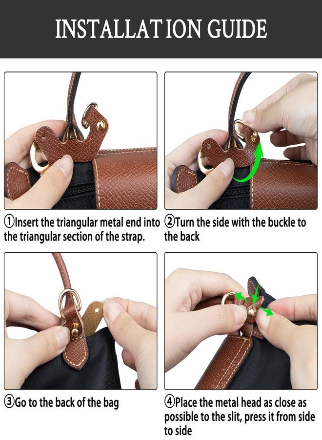 SOPROM Crossbody Strap Replacement for Longchamp Pouch with Handle Mini Bag Adjustable Conversion Kit for Long Champ(Width:9mm,Color:Orange) - Image 3